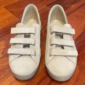 Freda Salvador Libby D'Orsay Stucco Suede Sneakers, Size 8